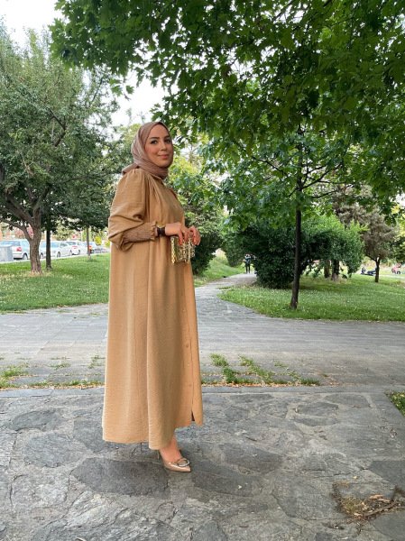 SOFT ELBİSE CAMEL