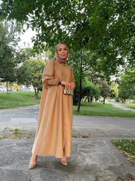 SOFT ELBİSE CAMEL
